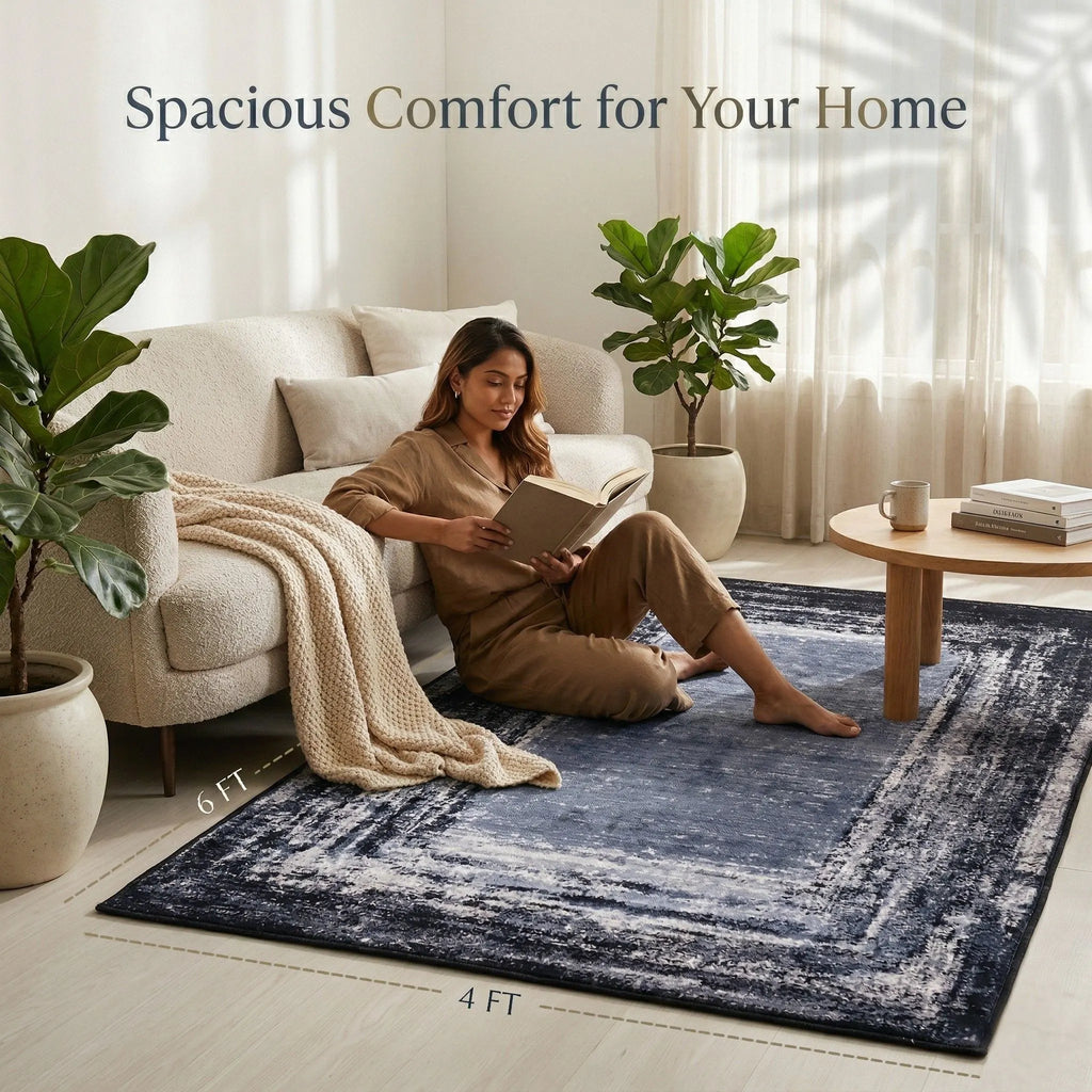 Dream Weaverz 121.92 cm  X 182.88 cm Silk Carpet (Rectangle, Black)
