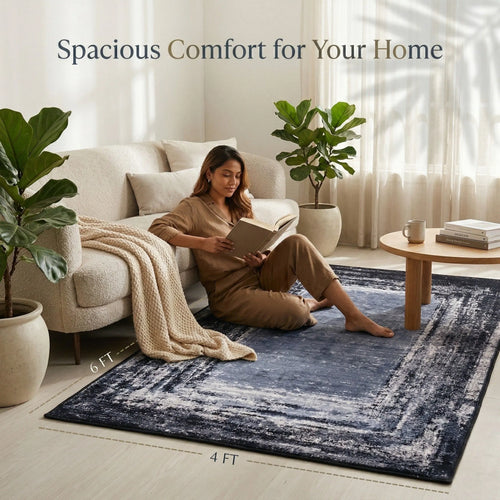 Dream Weaverz 121.92 cm  X 182.88 cm Silk Carpet (Rectangle, Black)