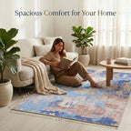 Dream Weaverz 121.92 cm  X 182.88 cm Silk Carpet (Rectangle, Blue)