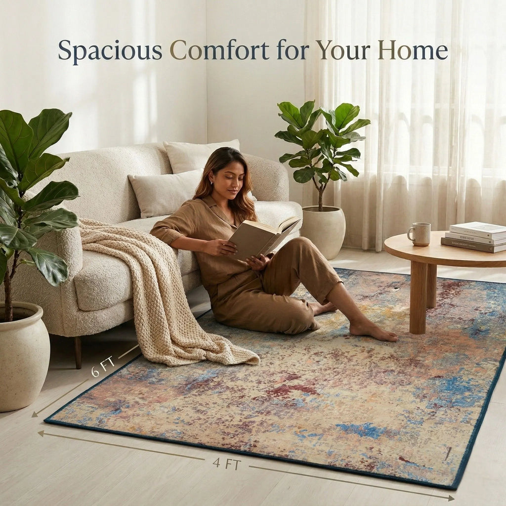 Dream Weaverz 121.92 cm  X 182.88 cm Silk Carpet (Rectangle, Multicolor)