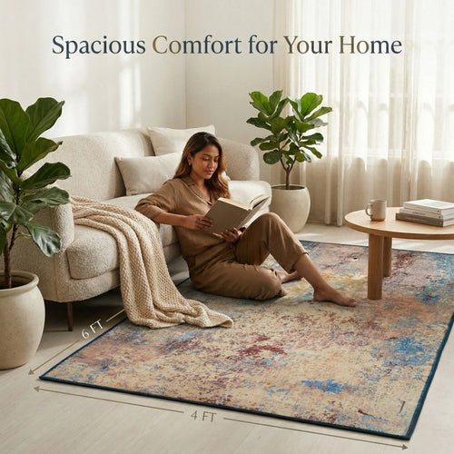 Dream Weaverz 121.92 cm  X 182.88 cm Silk Carpet (Rectangle, Multicolor)
