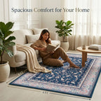 Dream Weaverz 121.92 cm  X 182.88 cm Silk Carpet (Rectangle, Blue)