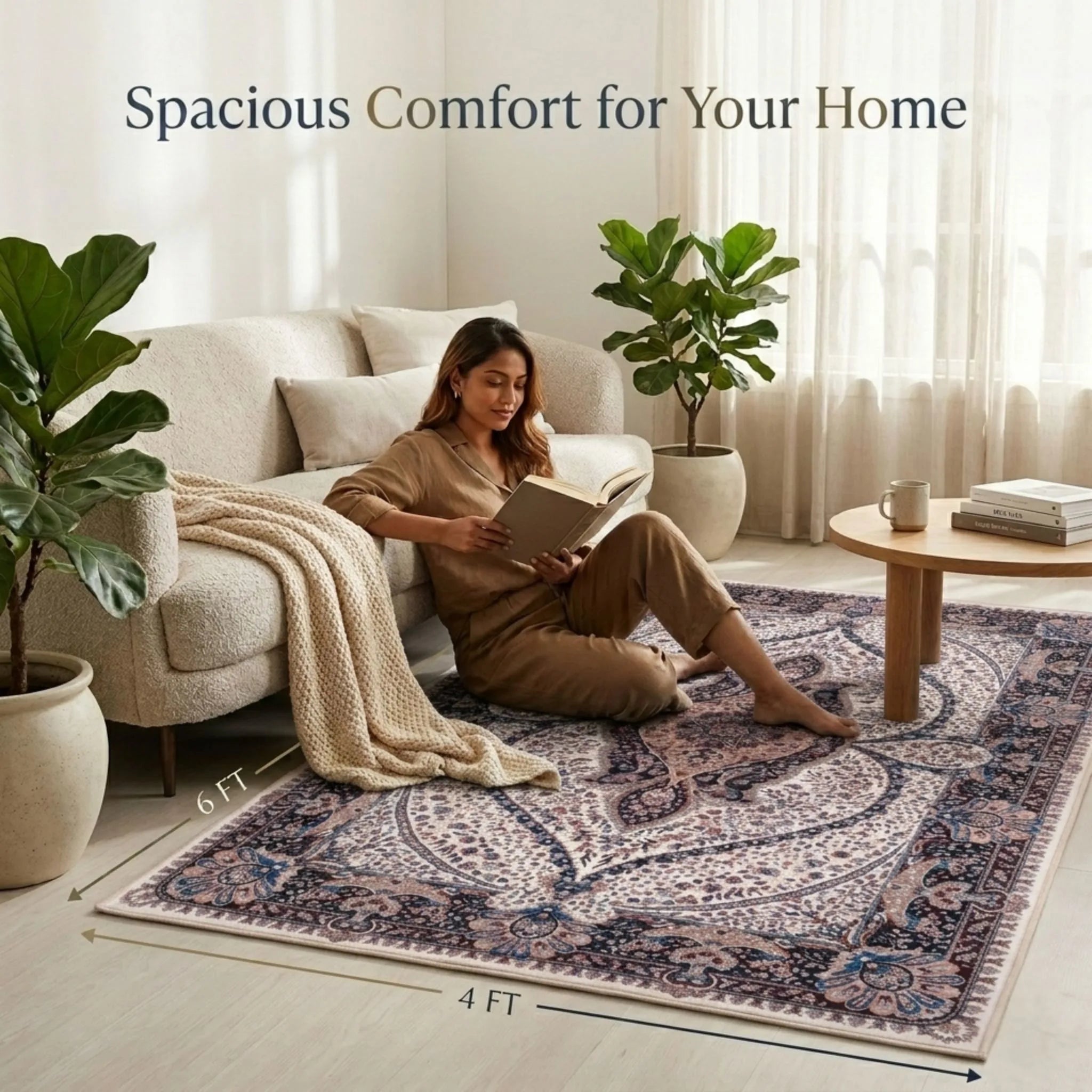 Dream Weaverz 121.92 cm  X 182.88 cm Silk Carpet (Rectangle, Multicolor)