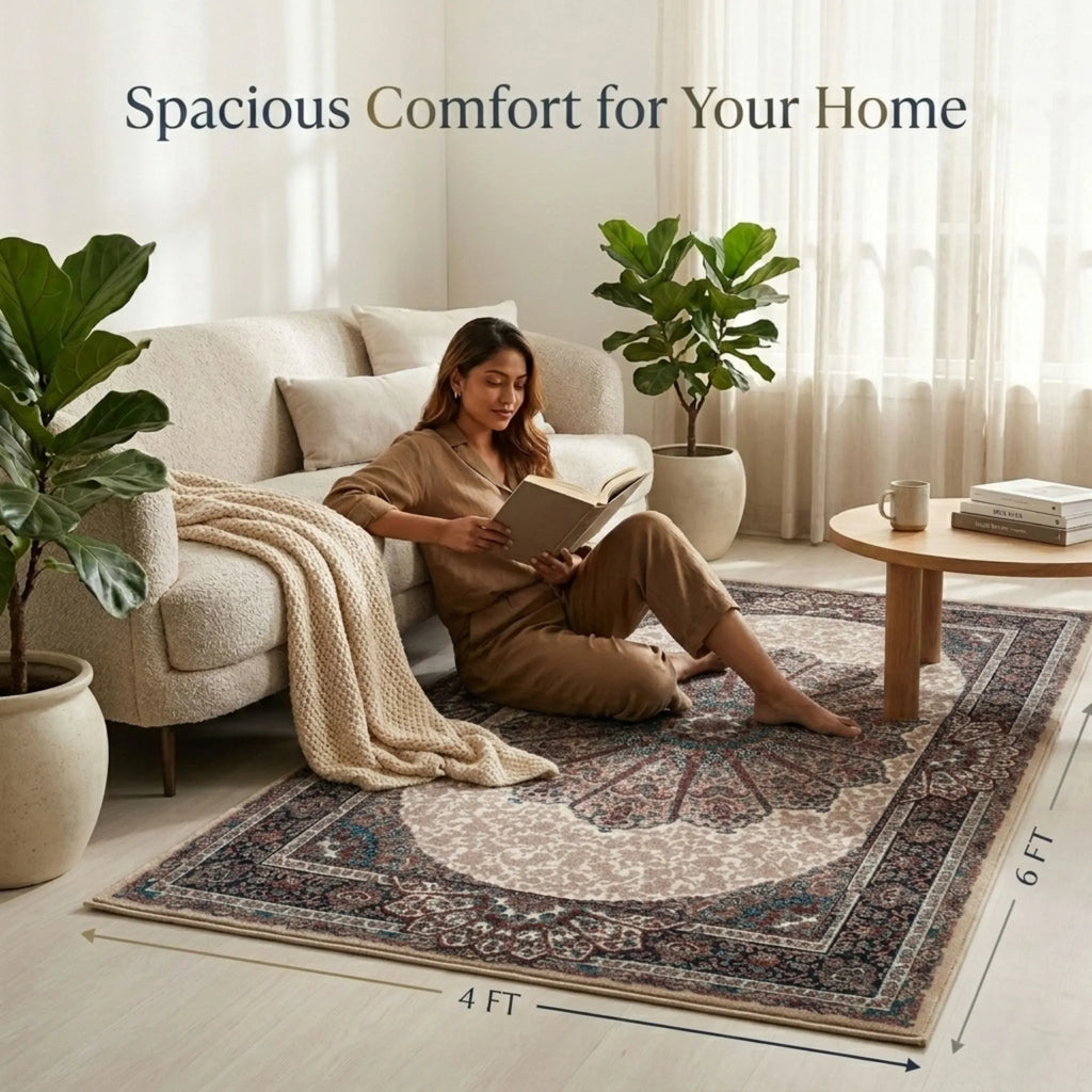 Dream Weaverz 121.92 cm  X 182.88 cm Silk Carpet (Rectangle, Maroon)