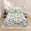 Dream Weaverz Cotton Super King Flat 220 TC Abstract 1 Bedsheet with 2 Pillow Covers (Multicolor)