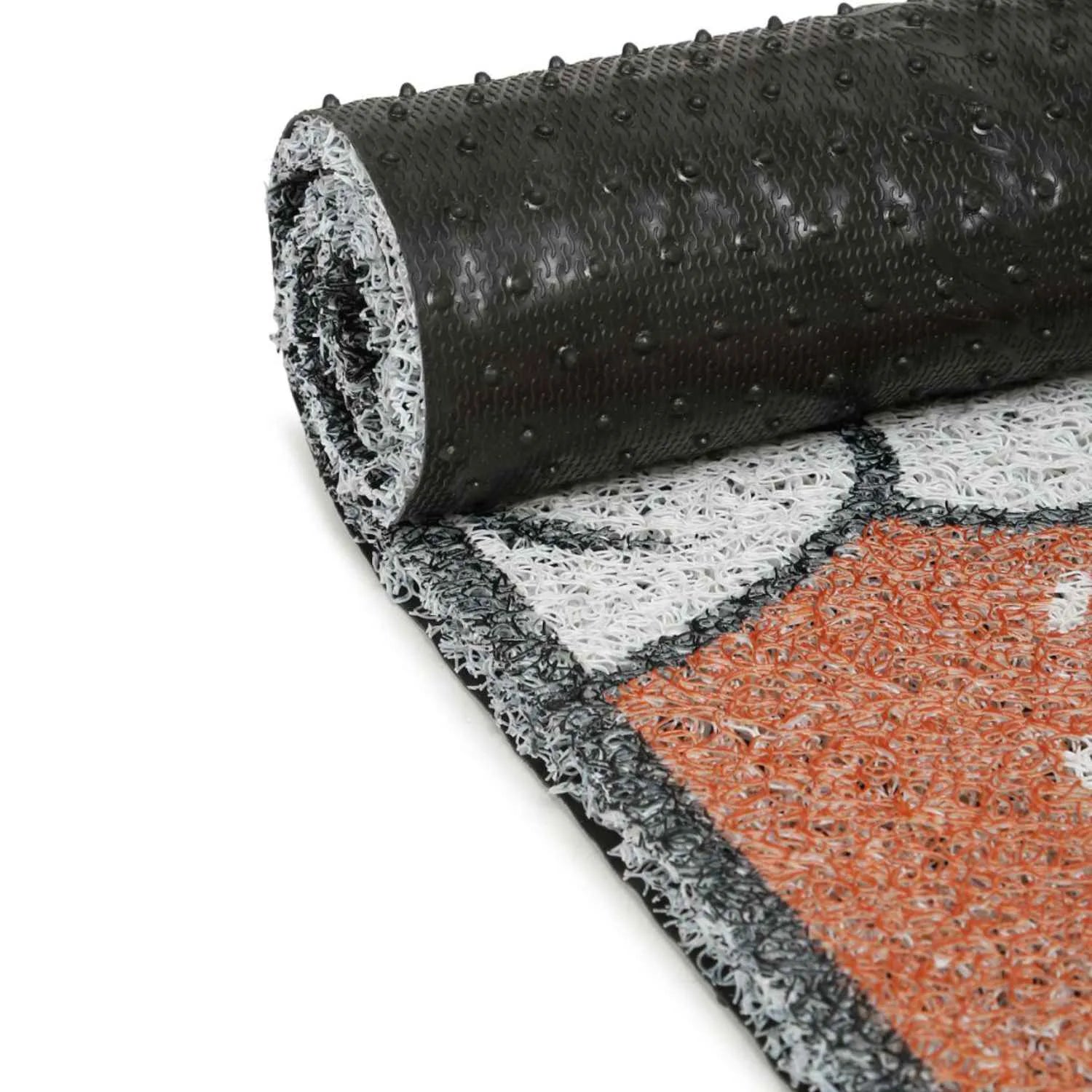 Dream Weaverz Rubber Door Mat (Orange, Medium)