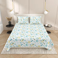 Dream Weaverz Cotton Super King Flat 220 TC Abstract 1 Bedsheet with 2 Pillow Covers (Multicolor)