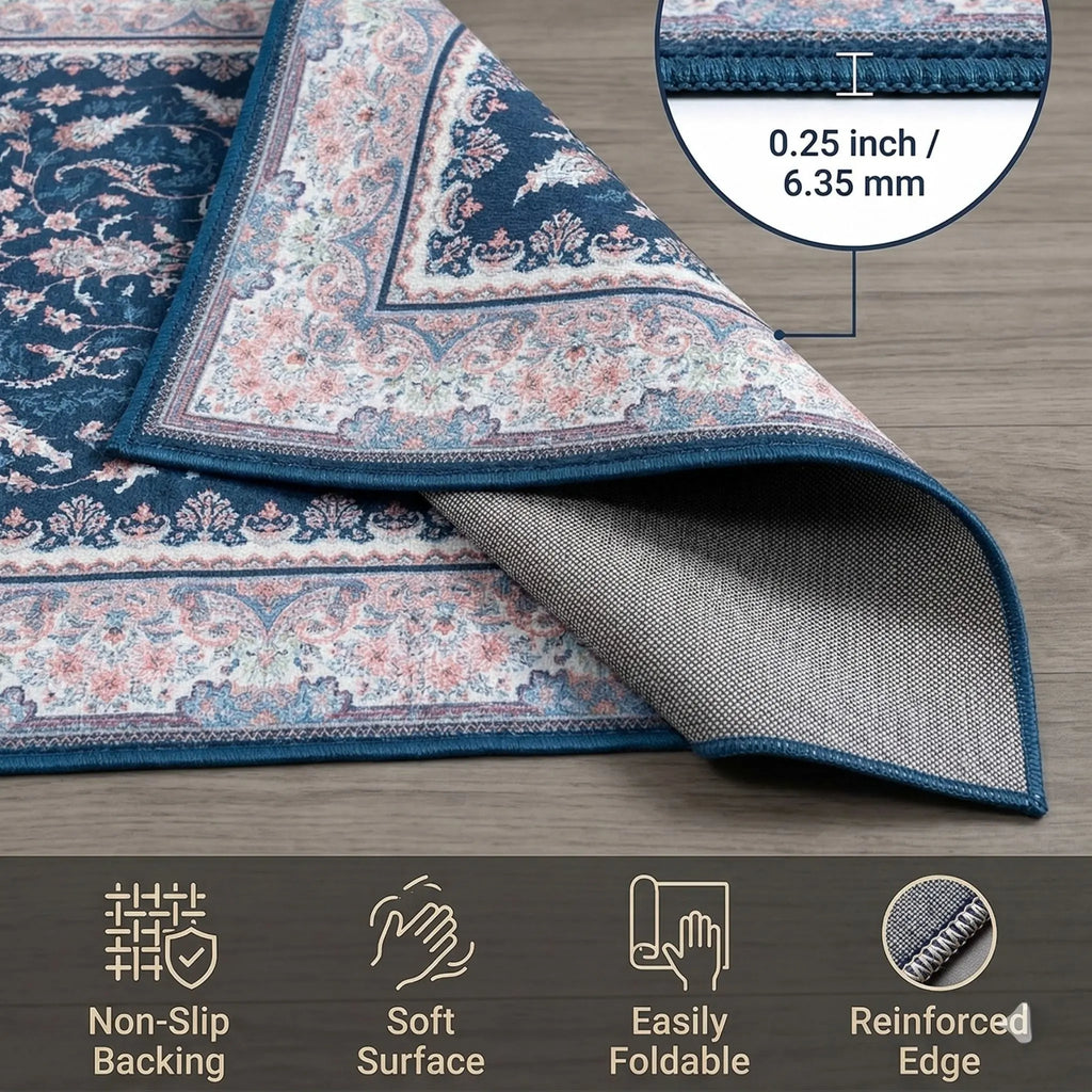 Dream Weaverz 91.44 cm  X 152.4 cm Silk Carpet (Rectangle, Blue)