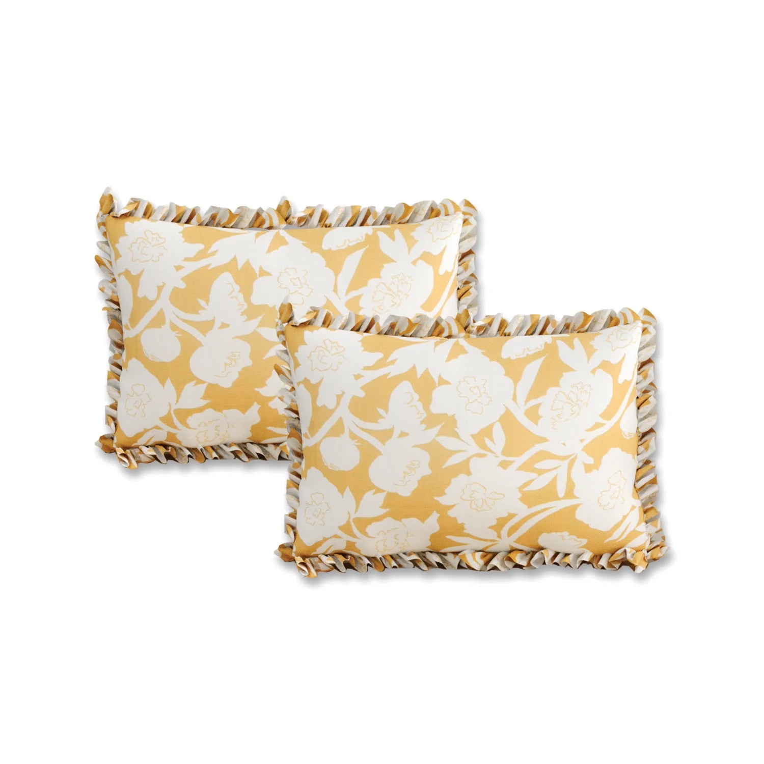 Dream Weaverz Polycotton King Fitted (Elastic) 260 TC Floral 1 Bedsheet (Yellow)