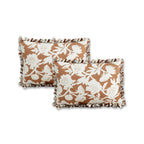 Dream Weaverz Polycotton King Fitted (Elastic) 260 TC Floral 1 Bedsheet (Brown-White)