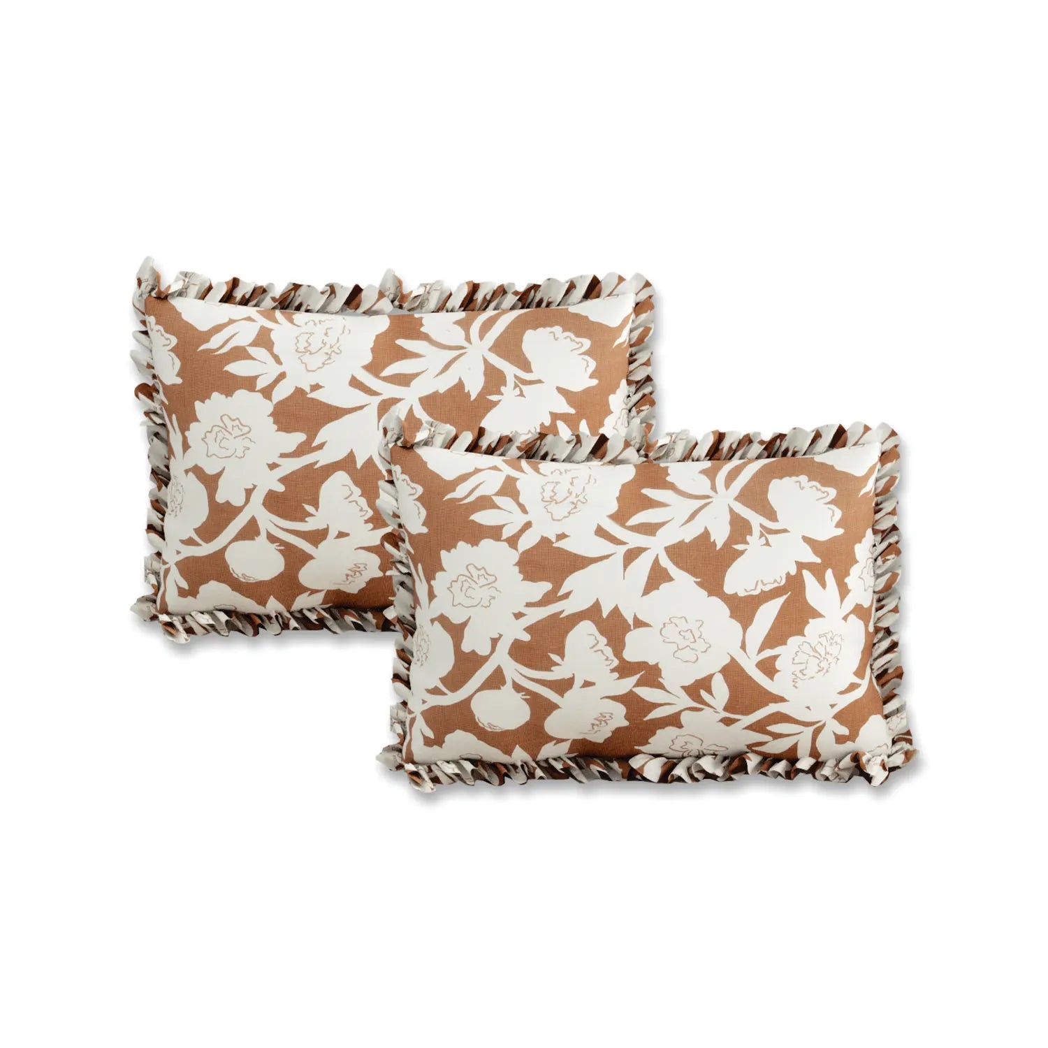 Dream Weaverz Polycotton King Fitted (Elastic) 260 TC Floral 1 Bedsheet (Brown-White)