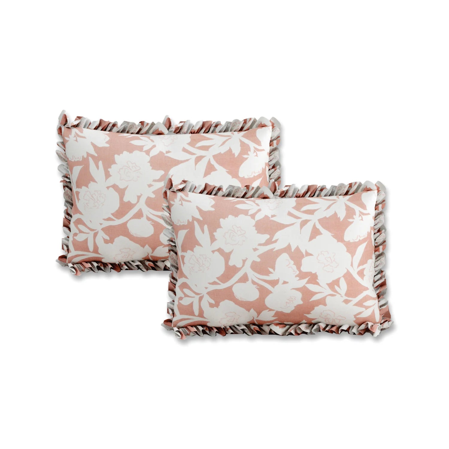 Dream Weaverz Polycotton King Fitted (Elastic) 260 TC Floral 1 Bedsheet (Peach-White)