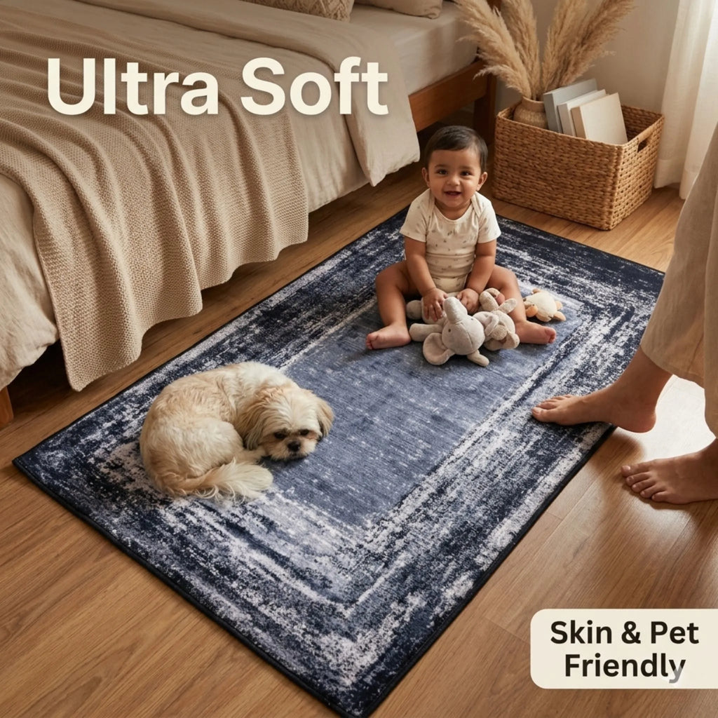 Dream Weaverz 91.44 cm  X 152.4 cm Silk Carpet (Rectangle, Black, White)
