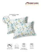 Dream Weaverz Cotton Super King Flat 220 TC Abstract 1 Bedsheet with 2 Pillow Covers (Multicolor)