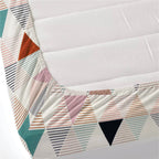 Dream Weaverz Polycotton Double Fitted (Elastic) 260 TC Abstract 1 Bedsheet with 2 Pillow Covers (Multicolor)