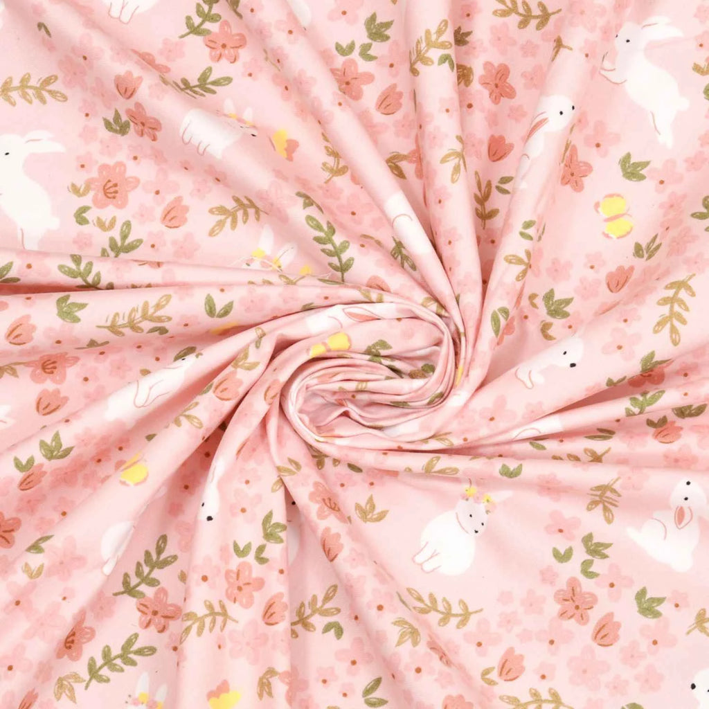 Dream Weaverz Cotton Super King Flat 220 TC Floral 1 Bedsheet with 2 Pillow Covers (Pink-White)