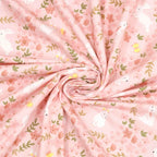 Dream Weaverz Cotton Super King Flat 220 TC Floral 1 Bedsheet with 2 Pillow Covers (Pink-White)