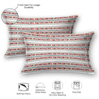 Dream Weaverz Cotton Super King Flat 220 TC Abstract 1 Bedsheet with 2 Pillow Covers (Multicolor)