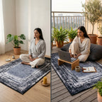 Dream Weaverz 91.44 cm  X 152.4 cm Silk Carpet (Rectangle, Black, White)