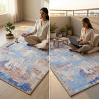 Dream Weaverz 91.44 cm  X 152.4 cm Silk Carpet (Rectangle, Blue)
