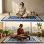 Dream Weaverz 91.44 cm  X 152.4 cm Silk Carpet (Rectangle, Blue)