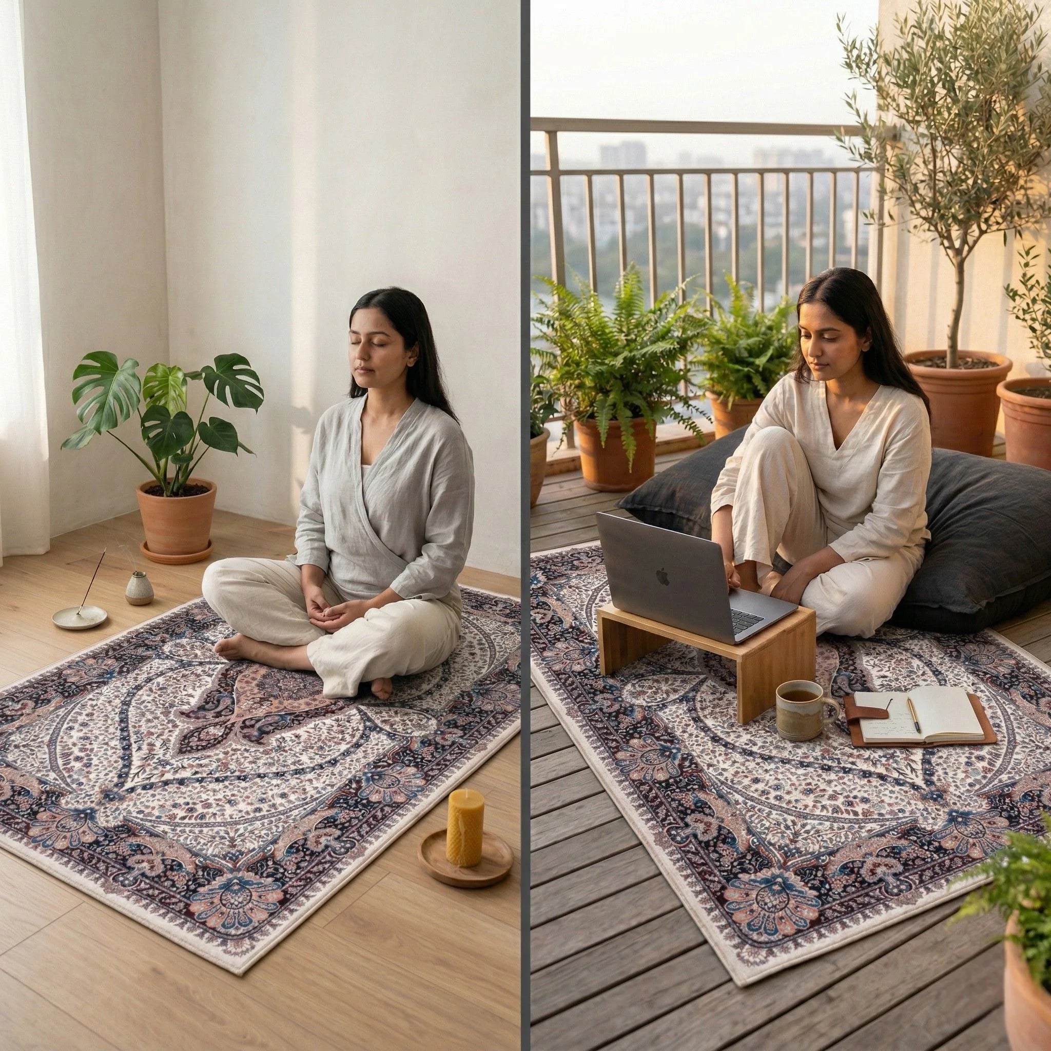 Dream Weaverz 91.44 cm  X 152.4 cm Silk Carpet (Rectangle, Multicolor)