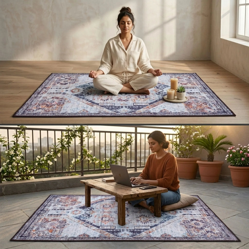 Dream Weaverz 121.92 cm  X 182.88 cm Silk Carpet (Rectangle, Multicolor)