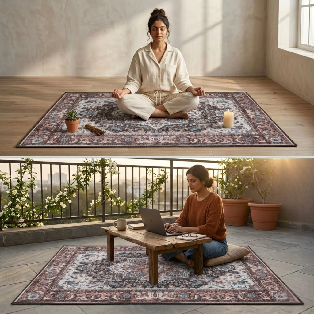 Dream Weaverz 121.92 cm  X 182.88 cm Silk Carpet (Rectangle, Brown)