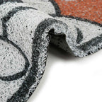 Dream Weaverz Rubber Door Mat (Orange, Medium)