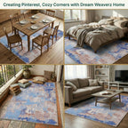 Dream Weaverz 121.92 cm  X 182.88 cm Silk Carpet (Rectangle, Blue)