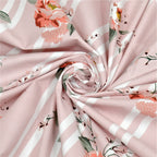Dream Weaverz Polycotton Double Fitted (Elastic) 260 TC Floral 1 Bedsheet with 2 Pillow Covers (Pink)