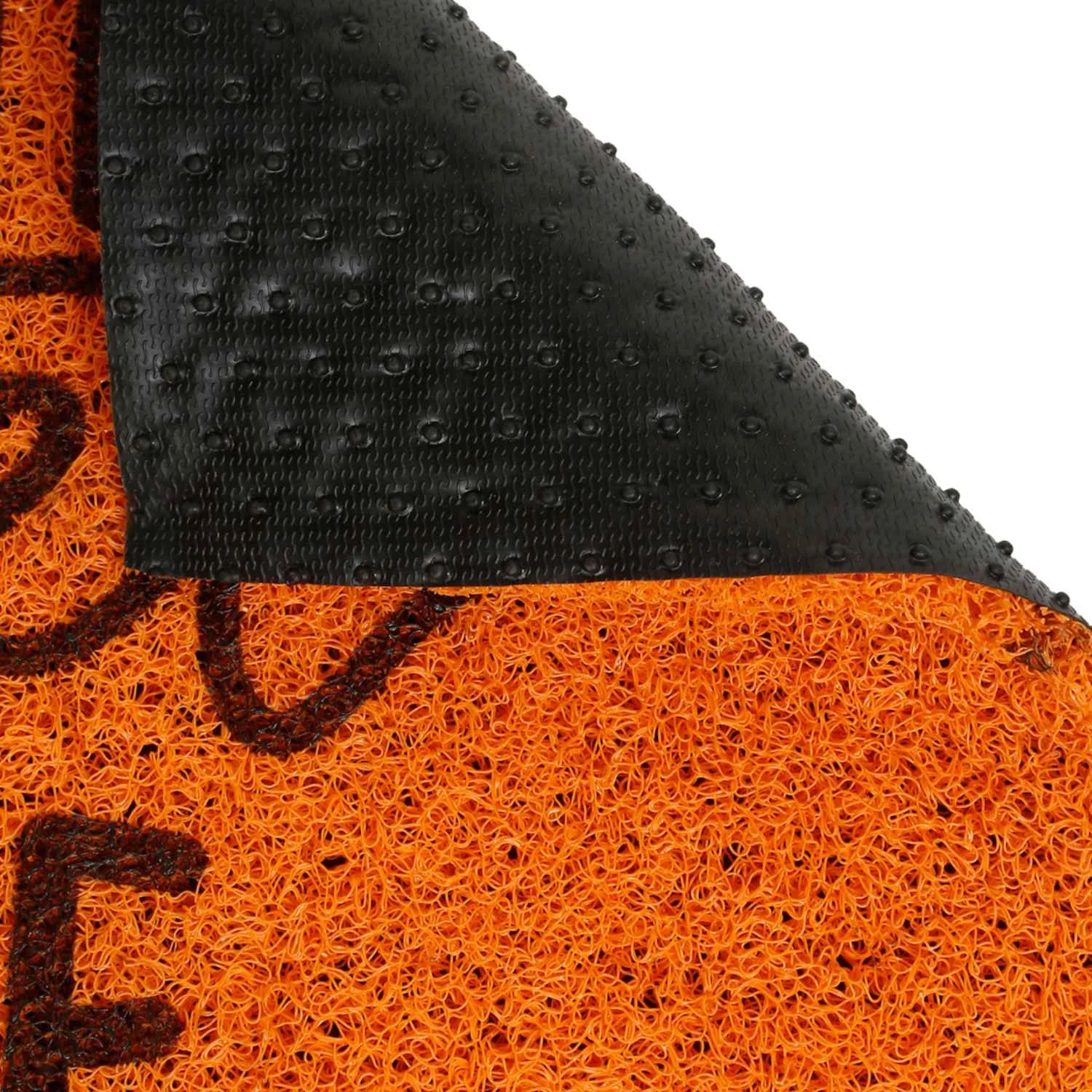 Dream Weaverz Rubber Door Mat (Orange, Medium)