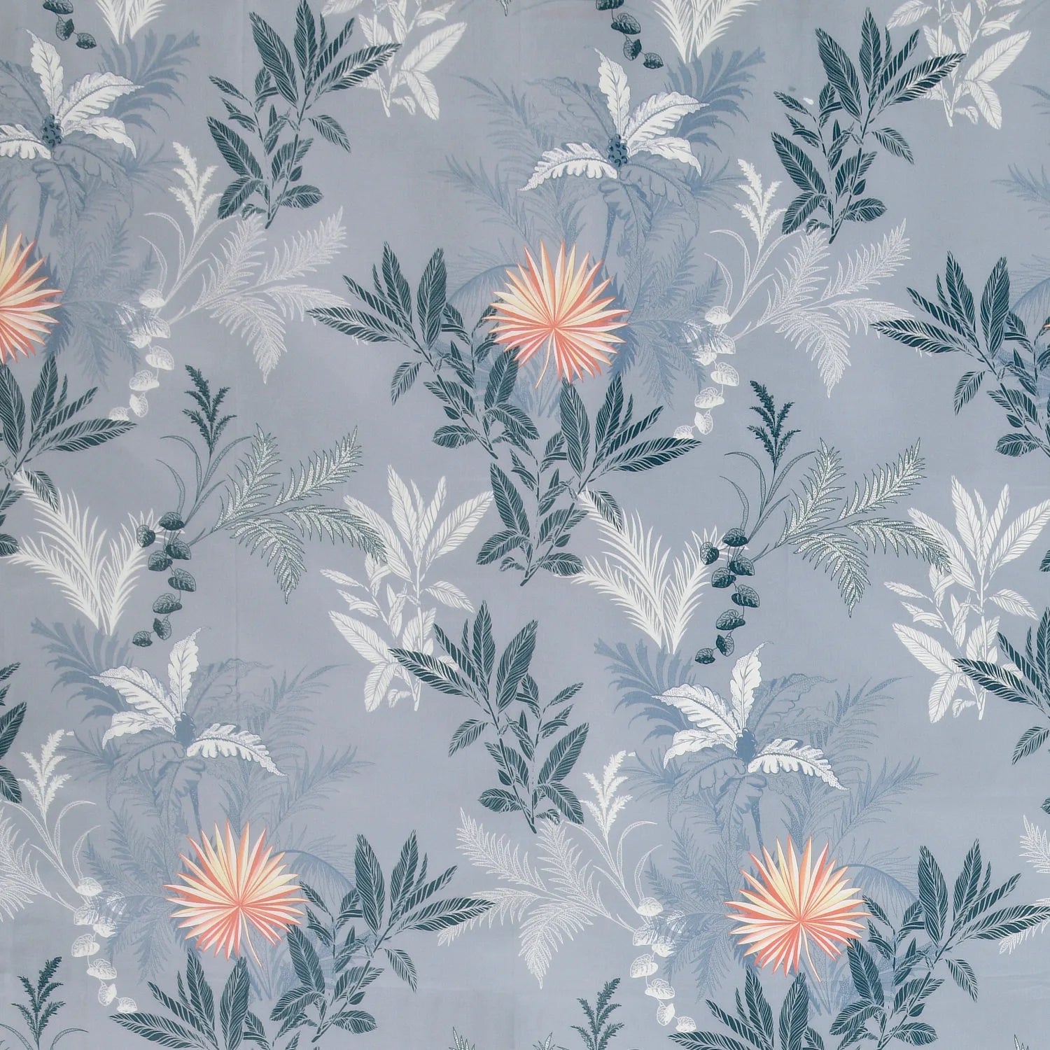 Dream Weaverz Polycotton King Fitted (Elastic) 260 TC Floral 1 Bedsheet with 2 Pillow Covers (Dark Grey-Orange)