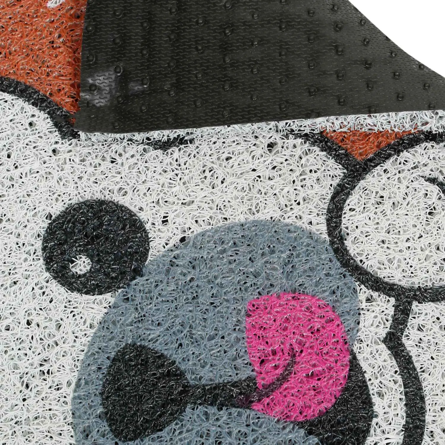 Dream Weaverz Rubber Door Mat (Orange, Medium)