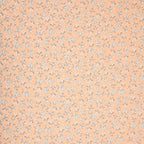 Dream Weaverz Cotton Super King Flat 220 TC Floral 1 Bedsheet with 2 Pillow Covers (Peach-Grey)