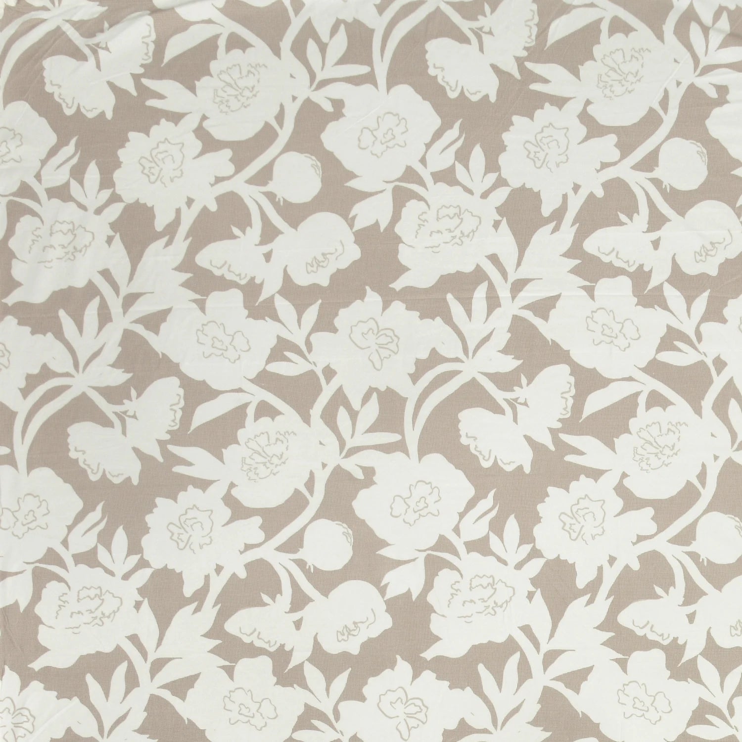 Dream Weaverz Polycotton King Fitted (Elastic) 260 TC Floral 1 Bedsheet (Beige-White)