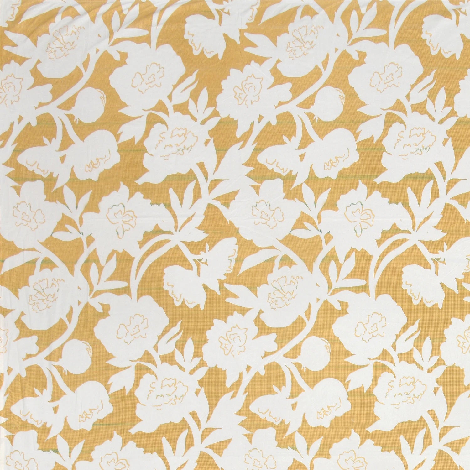Dream Weaverz Polycotton King Fitted (Elastic) 260 TC Floral 1 Bedsheet (Yellow)