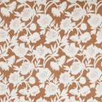 Dream Weaverz Polycotton King Fitted (Elastic) 260 TC Floral 1 Bedsheet (Brown-White)
