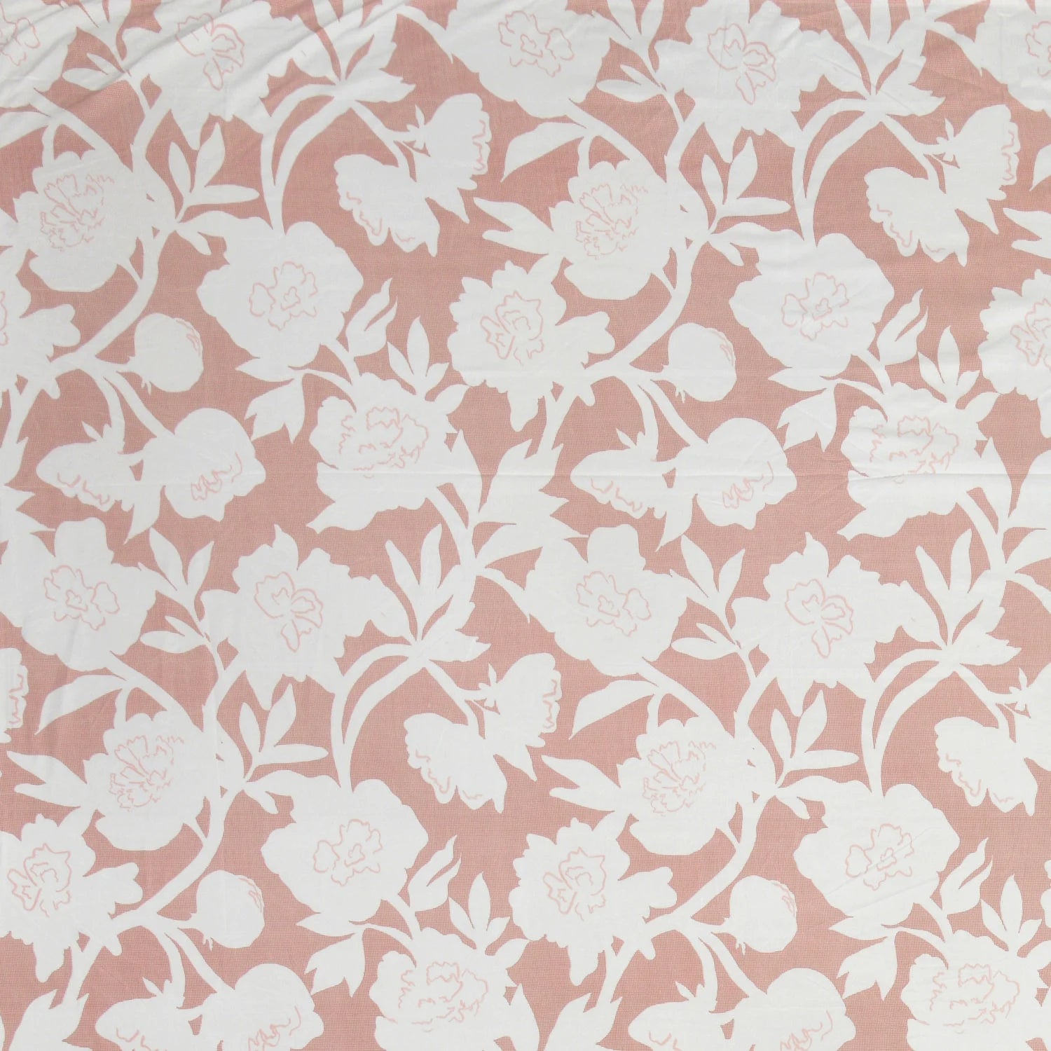 Dream Weaverz Polycotton King Fitted (Elastic) 260 TC Floral 1 Bedsheet (Peach-White)