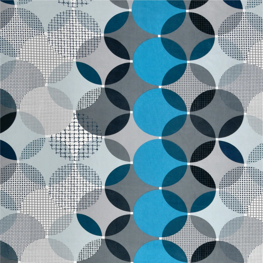 Dream Weaverz Polycotton Double Fitted (Elastic) 260 TC Abstract 1 Bedsheet with 2 Pillow Covers (Grey)