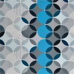 Dream Weaverz Polycotton Double Fitted (Elastic) 260 TC Abstract 1 Bedsheet with 2 Pillow Covers (Grey)