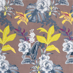 Dream Weaverz Polycotton Double Fitted (Elastic) 260 TC Floral 1 Bedsheet with 2 Pillow Covers (Brown)