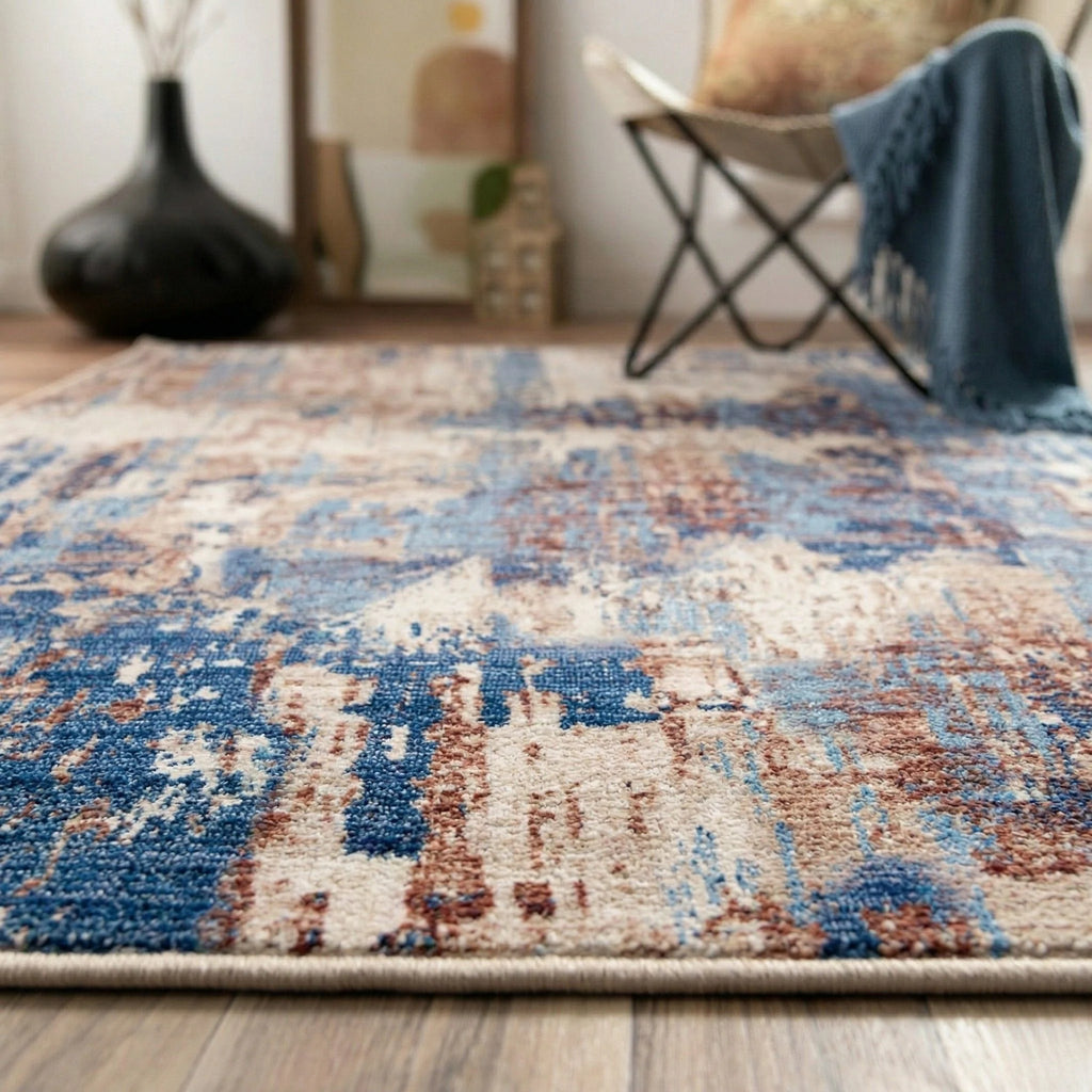 Dream Weaverz 121.92 cm  X 182.88 cm Silk Carpet (Rectangle, Blue)