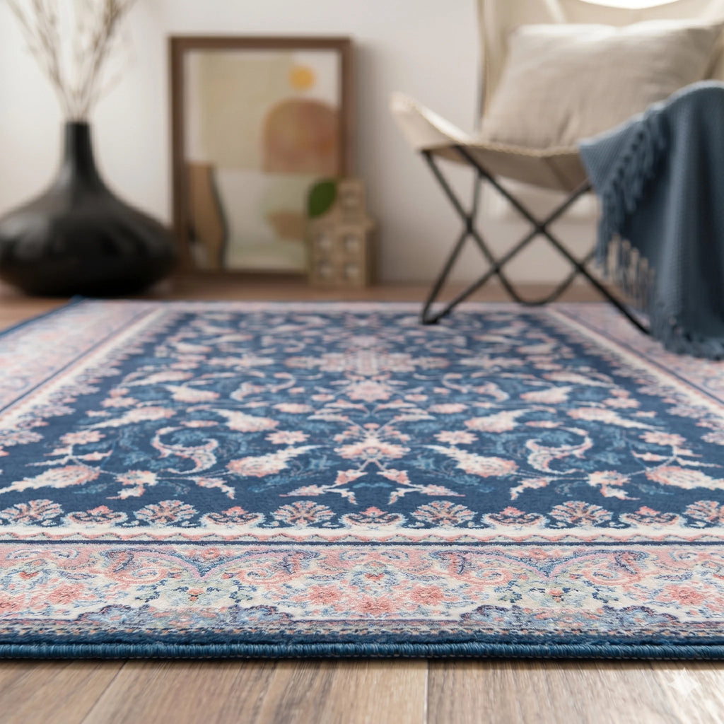 Dream Weaverz 121.92 cm  X 182.88 cm Silk Carpet (Rectangle, Blue)