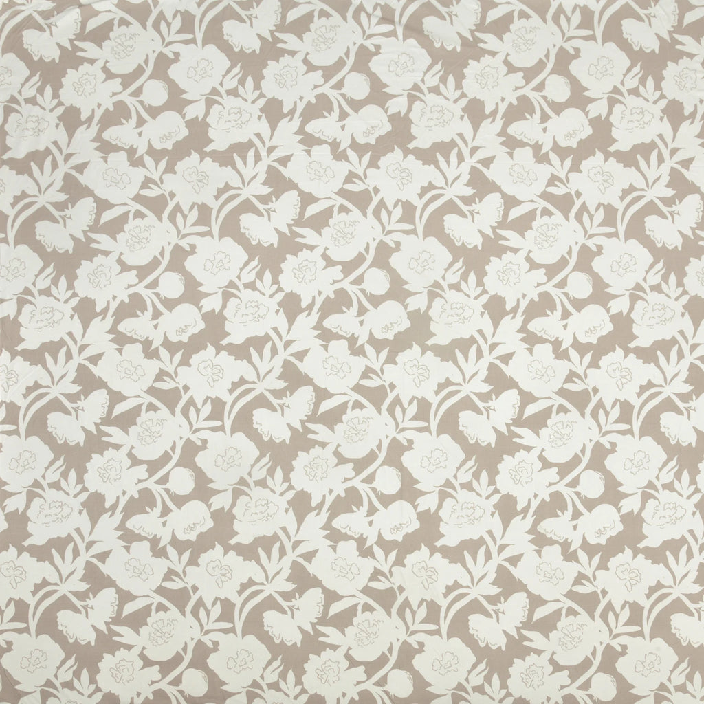 Dream Weaverz Polycotton King Fitted (Elastic) 260 TC Floral 1 Bedsheet (Beige-White)