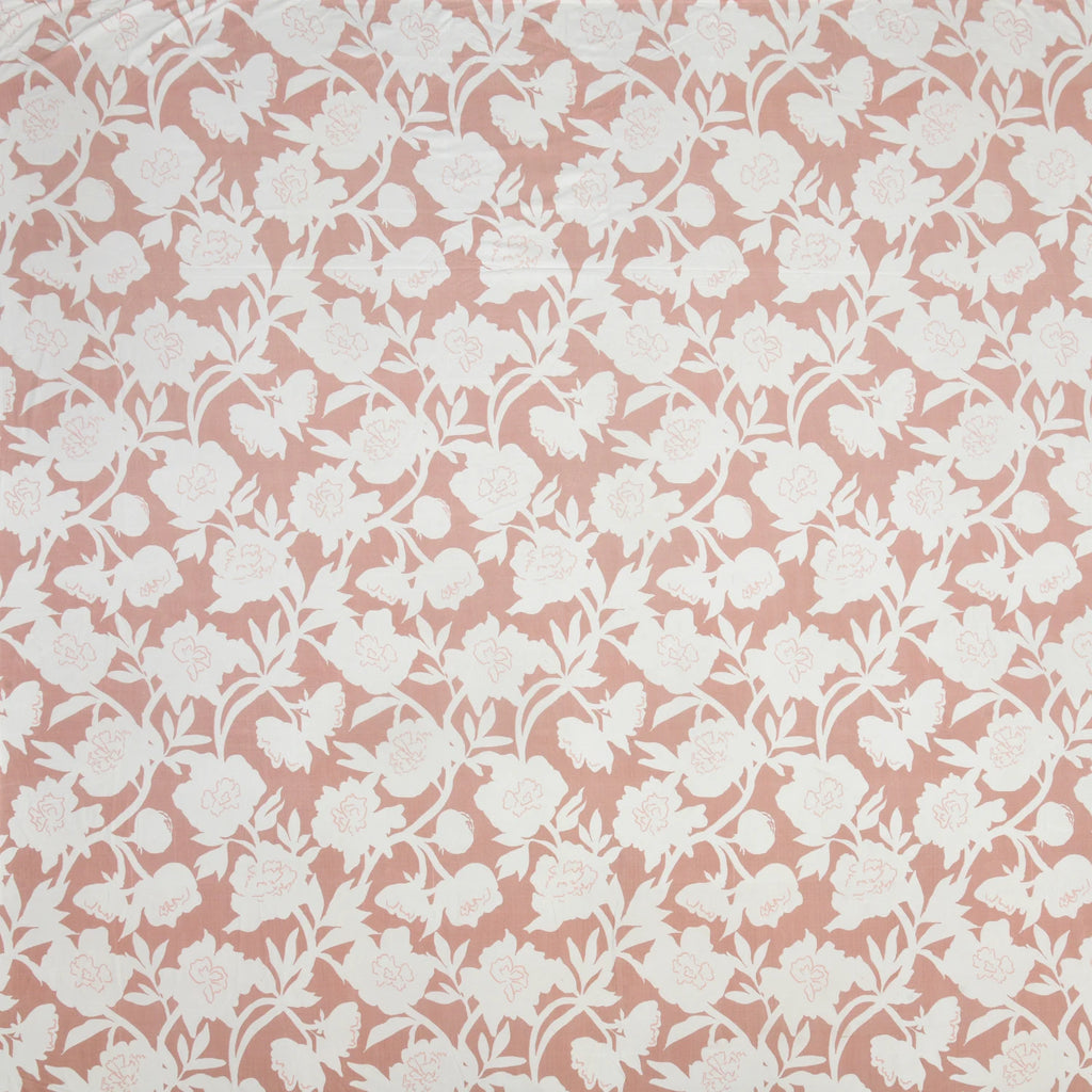 Dream Weaverz Polycotton King Fitted (Elastic) 260 TC Floral 1 Bedsheet (Peach-White)