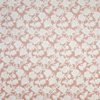 Dream Weaverz Polycotton King Fitted (Elastic) 260 TC Floral 1 Bedsheet (Peach-White)