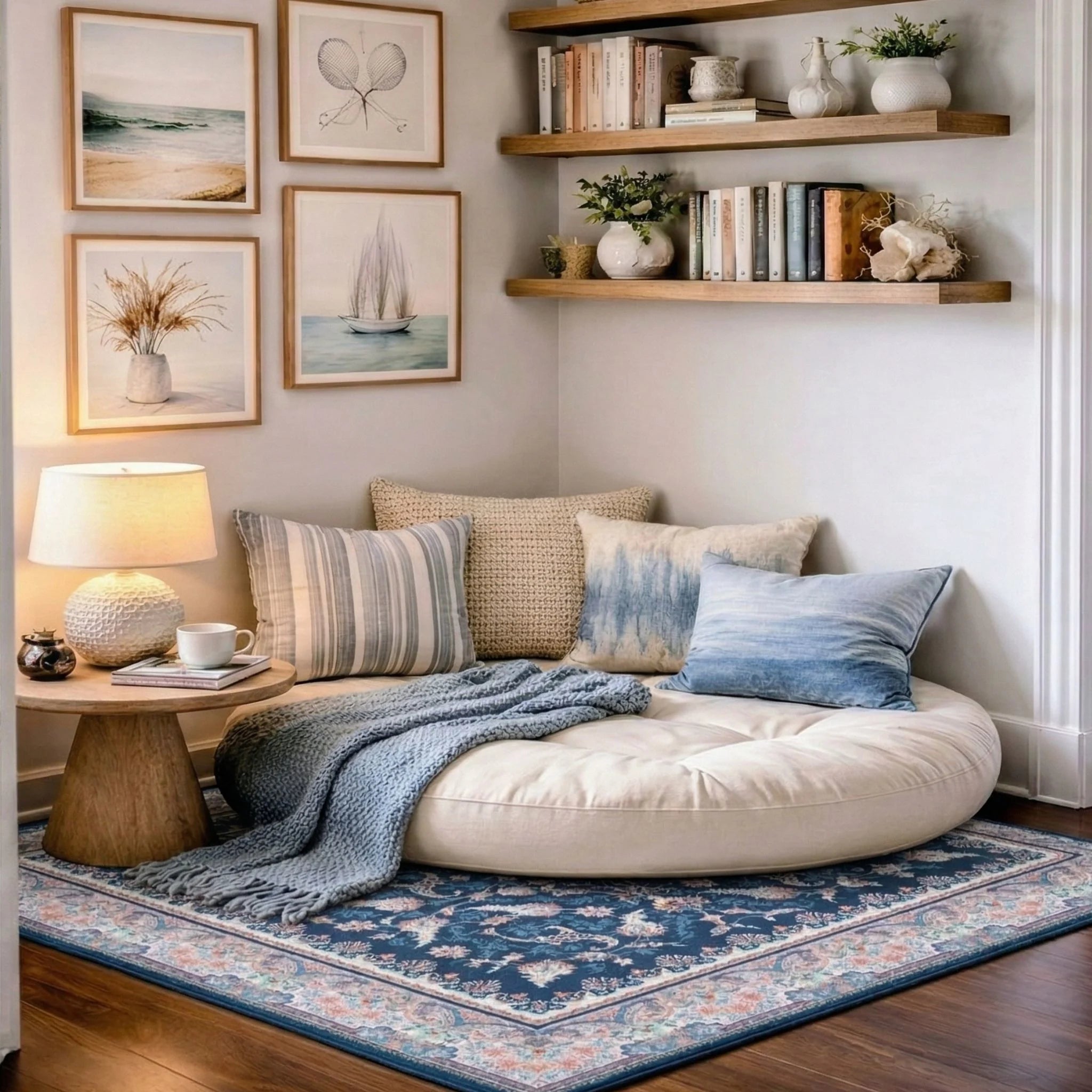 Dream Weaverz 91.44 cm  X 152.4 cm Silk Carpet (Rectangle, Blue)