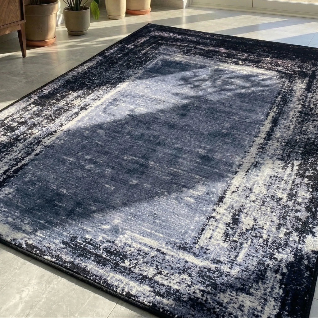 Dream Weaverz 121.92 cm  X 182.88 cm Silk Carpet (Rectangle, Black)
