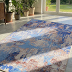 Dream Weaverz 121.92 cm  X 182.88 cm Silk Carpet (Rectangle, Blue)